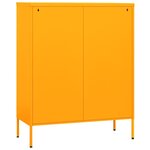 vidaXL Armoire de rangement Jaune moutarde 80x35x101 5 cm Acier
