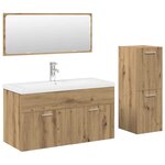vidaXL Ensemble de meubles salle de bain 4 Pièces bois d'ingénierie