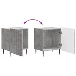 vidaXL Cabinet de chevet Gris béton 43 x 34 5 x 52 cm