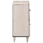 vidaXL Buffet avec porte Blanc 80 x 33 5 x 75 cm Bois de mangue massif