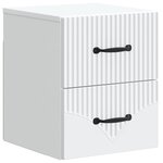 vidaXL Cabinet de chevet mural avec tiroir Blanc 34 5 x 33 x 40 cm