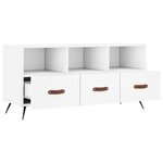 vidaXL Meuble TV blanc 102x36x50 cm bois d'ingénierie