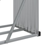 vidaXL Porte-bûches aspect bois 234x45x100 cm acier galvanisé