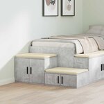 vidaXL Armoire de rangement Gris béton 118 x 41 x 40 cm