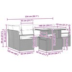 vidaXL Ensemble de canapé de jardin 7 pièces en poly rattan noir