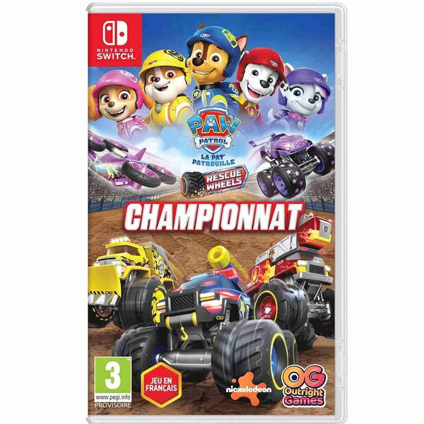Jeu SWITCH PAW Patrol la Pat Patrouille Rescue Wheels Championnat