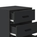 vidaXL Table de chevet noir 40x34 5x60 cm bois d'ingénierie et métal