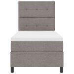 vidaXL Lit box spring avec matelas taupe 100x200 cm en tissu