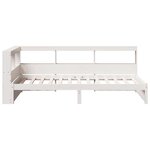 vidaXL Lit bibliothèque sans matelas blanc 100x200 cm bois pin massif