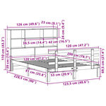 vidaXL Lit bibliothèque sans matelas blanc 120x200 cm bois pin massif