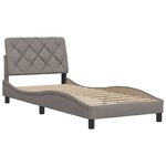 vidaXL Cadre de lit sans matelas taupe 90x190 cm tissu