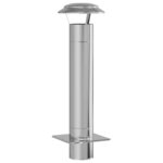 vidaXL Extension de Conduit Argent 25 x 25 x 82 cm Acier inoxydable