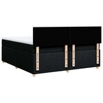 vidaXL Sommier à lattes de lit avec matelas Noir 200x200 cm Tissu
