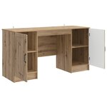 vidaXL Bureau Chêne artisanal 142 5 x 50 x 75 cm Bois d'ingénierie