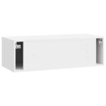 vidaXL Meuble TV mural 98 x 41 x 30 cm Blanc brillant