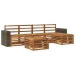 vidaXL Ensemble de canapés d'extérieur 6 pc Naturel