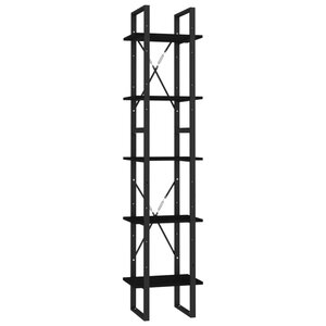 vidaXL Bibliothèque à 5 niveaux Noir 40x30x175 cm Bois de pin