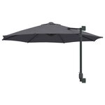 vidaXL Parasol de jardin Anthracite et noir 248 x 248 x 148 cm