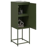 vidaXL Buffet vert olive 36x39x107 cm acier