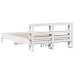 vidaXL Cadre de lit sans matelas blanc 150x200 cm bois de pin massif