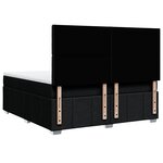 vidaXL Sommier à lattes de lit avec matelas Noir 180x200 cm Tissu
