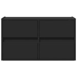 vidaXL Meuble TV mural avec lumières LED noir 80x31x45 cm