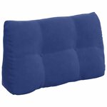 vidaXL Coussin de Dos Bleu police 80 x 24 x 50 cm Velours