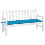 vidaXL Coussin de banc de jardin bleu clair 150x50x7 cm tissu oxford