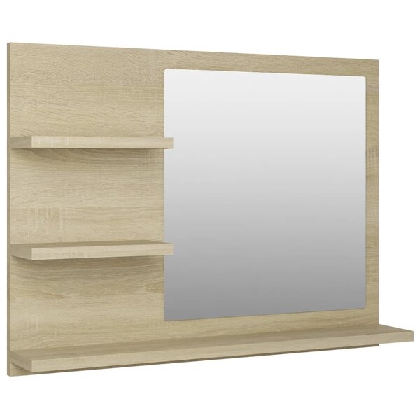 vidaXL Miroir de salle de bain chêne sonoma bois d’ingénierie