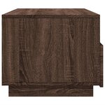vidaXL Table basse avec lumières LED chêne marron 90x49x40 cm