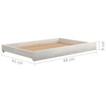 vidaXL Lit de jour sans matelas avec tiroirs 90x200 cm blanc