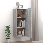 vidaXL Armoire murale Sonoma gris 34 5x34x90 cm Bois d'ingénierie