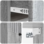 vidaXL Cabinet de chevet mural Sonoma gris 34 5 x 33 x 20 cm