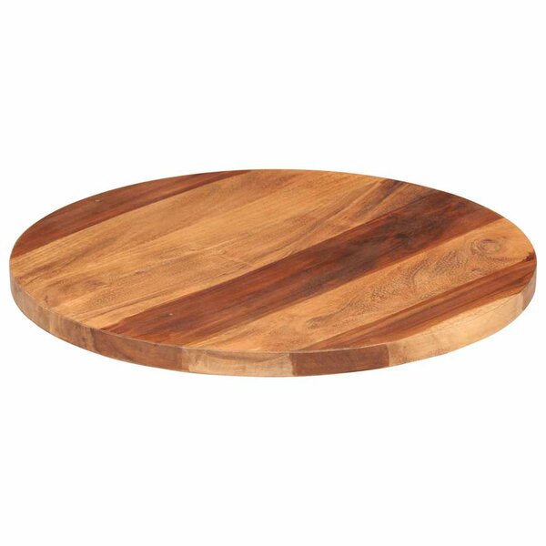 vidaXL Dessus de table bois massif d'acacia rond 25-27 mm 50 cm