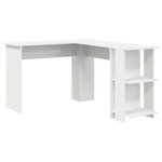 vidaXL Bureau d'angle Blanc 140 x 113 5 x 75 cm Bois d'ingénierie