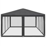 vidaXL Tente de fête avec 10 parois latérales maille anthracite 6x4 m