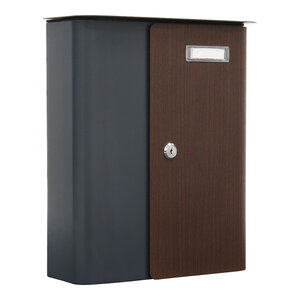 Profirst ziefen boîte aux lettres anthracite aspect bois