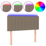 vidaXL Tête de lit à LED Taupe 90x5x78/88 cm Tissu