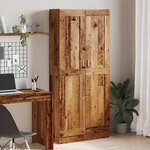 vidaXL Buffet haut vieux bois 82 5x30 5x185 cm bois d'ingénierie