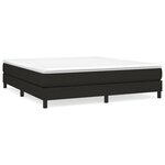 vidaXL Cadre de lit noir 160x200 cm tissu