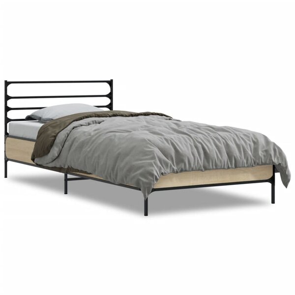 vidaXL Cadre de lit sans matelas chêne sonoma 100x200 cm