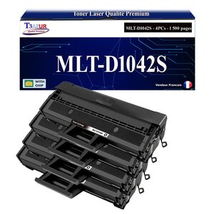 T3AZUR -4x Toners compatibles avec Samsung MLT-D1042S pour Samsung ML-1860 ML-1861 ML-1864K ML-1865 ML-1865W ML-1866 ML-1866W ML-1867