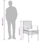 vidaXL Ensemble à manger de jardin avec coussins 5Pièces Beige poly rotin