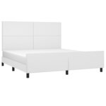 vidaXL Cadre de lit sans matelas blanc 160x200 cm similicuir