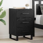 vidaXL Cabinet de chevet Chêne noir 40 x 40 x 66 cm Bois d'ingénierie