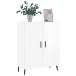 vidaXL Buffet Blanc brillant 69 5x34x90 cm Bois d'ingénierie