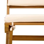 vidaXL Chaises de bistrot d'extérieur 4 pc Crème blanc