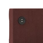 vidaXL Lit avec matelas et éclairage USB Violet Tissu 90x200 cm