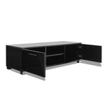 Vidaxl meuble tv noir brillant 120 x 40 3 x 34 7 cm