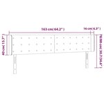 vidaXL Tête de lit avec oreilles Vert foncé 163x16x78/88 cm Velours